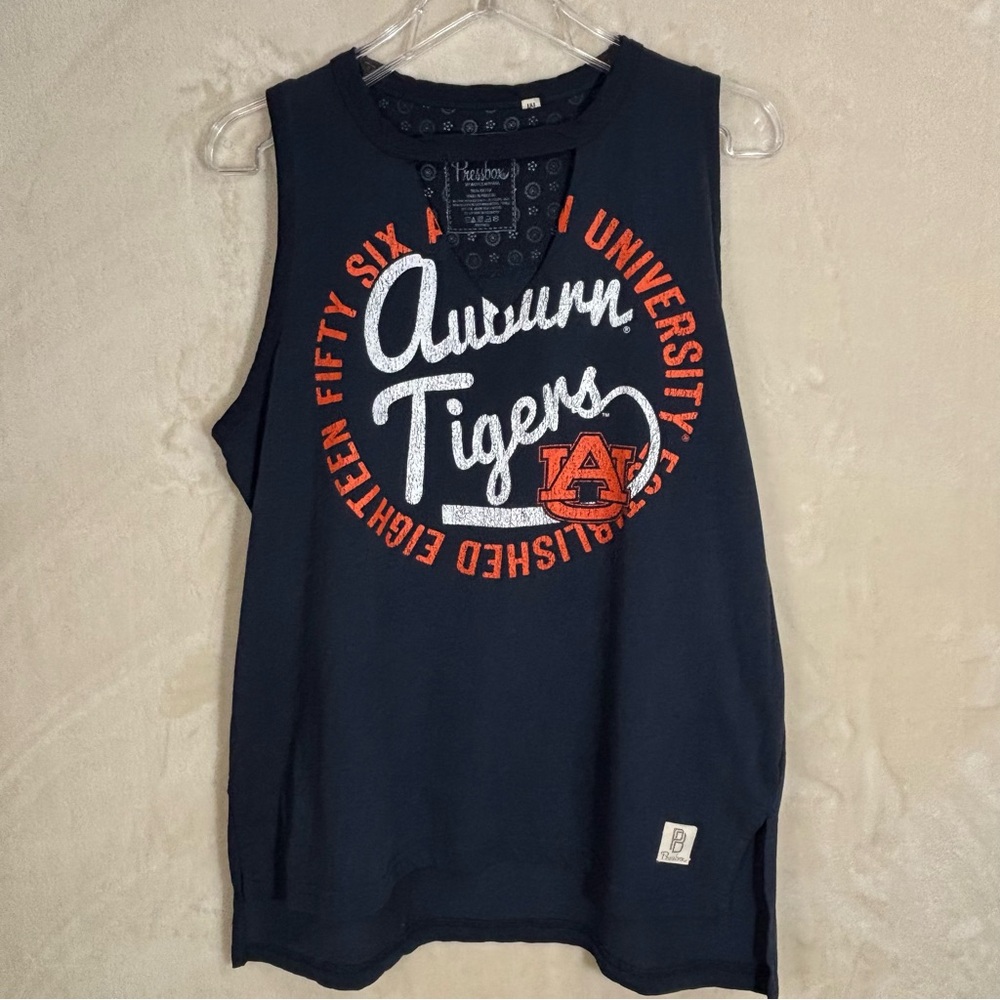 Women’s Auburn Tigers Navy Graphic Sleeveless Tank Top - Collegiate Logo Size M